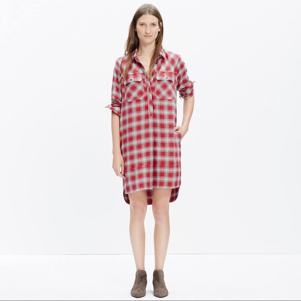 Madewell Plaid Shirtdress - Sz XS
